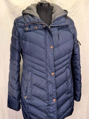 Marc New York Andrew Marc XL Navy Down Puffer Coat Detachable Hood